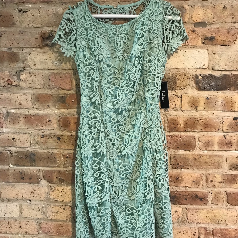 Sage Green Lace Dress